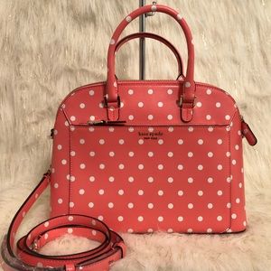 KATE SPADE Cabana Dot Medium Dome Satchel NWT